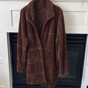 J Jill Chocolate Teddy Jacket